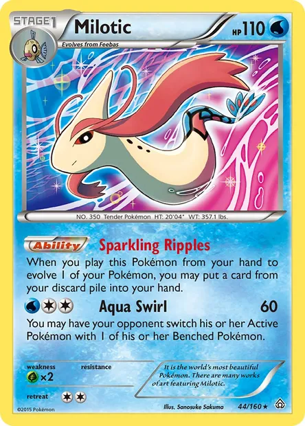Milotic, Pokémon card PRC 44 — Primal Clash set