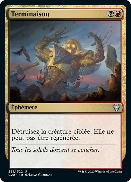 Terminaison, carte Magic C20 231 — extension Commander 2020