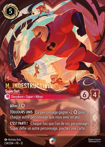 M. Indestructible - Super fort, carte Disney Lorcana CH12-234 — extension Contrées Inconnues