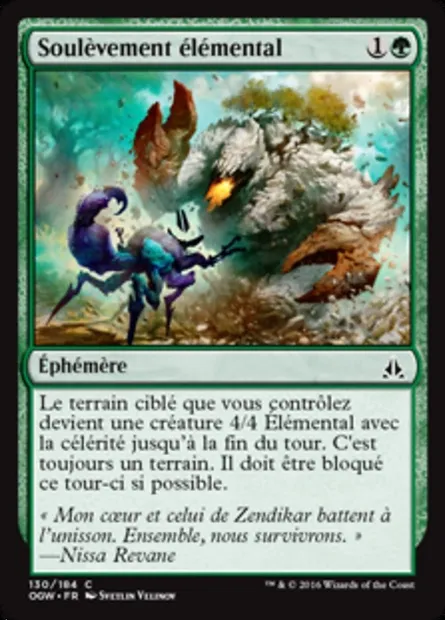 Soulèvement élémental, carte Magic OGW 130 — extension Le serment des Sentinelles