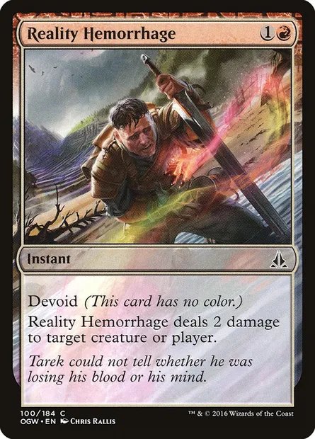 Reality Hemorrhage, Magic card OGW 100 — Oath of the Gatewatch set