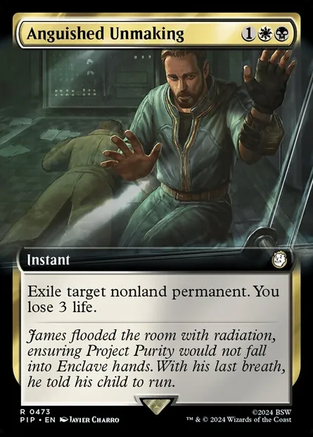 Anguished Unmaking, Magic card PIP 473 — Fallout set