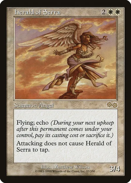 Héraut de Serra, carte Magic USG 17 — extension Epopée d'Urza