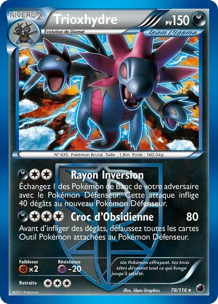 Trioxhydre, carte Pokémon PLF 78 — extension Glaciation Plasma