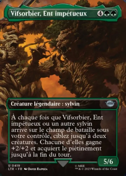 Vifsorbier, Ent impétueux, carte Magic LTR 419 — extension Le Seigneur des Anneaux : chroniques de la Terre du Milieu