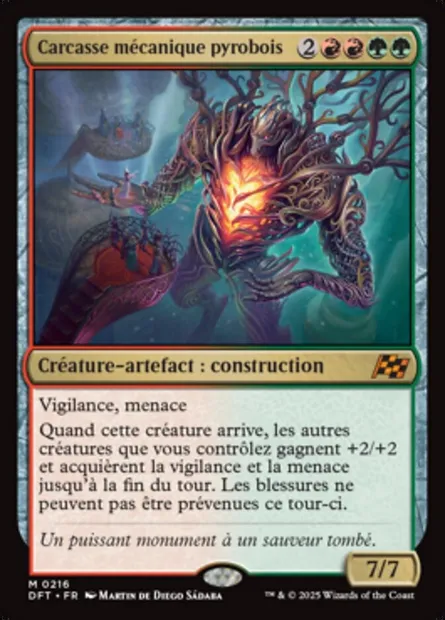 Carcasse mécanique pyrobois, carte Magic DFT 216 — extension Aetherdrift