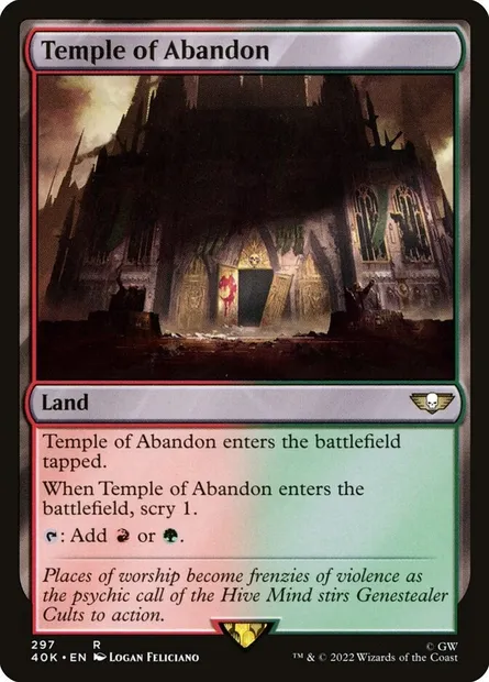 Temple of Abandon, Magic card 40K 297 — Warhammer 40,000 Commander set