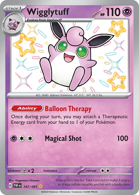 Wigglytuff, Pokémon card PAF 147 — Paldean Fates set