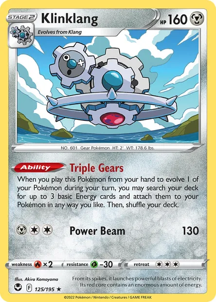 Klinklang, Pokémon card SIT 125 — Silver Tempest set
