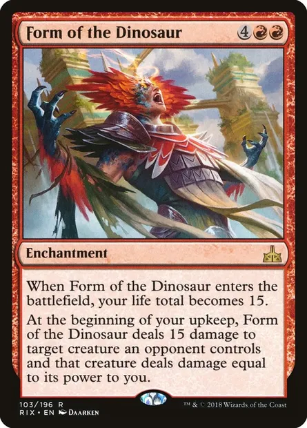 Form of the Dinosaur, Magic card RIX 103 — Rivals of Ixalan set