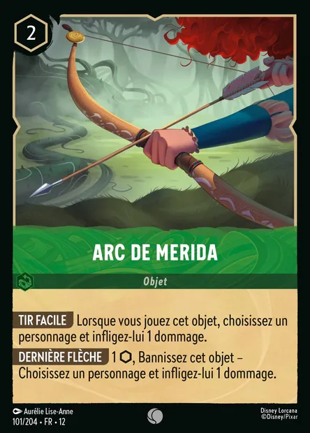 Arc de Merida, carte Disney Lorcana CH12-101 — extension Contrées Inconnues