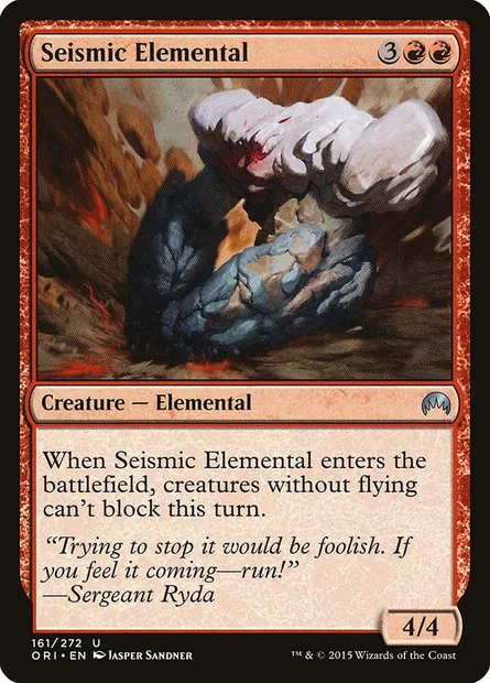 Seismic Elemental, Magic card ORI 161 — Magic Origins set