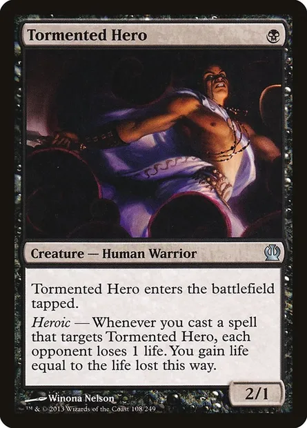 Tormented Hero, Magic card THS 108 — Theros set