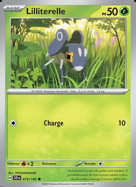 Lilliterelle, carte Pokémon SCR 015 — extension Couronne Stellaire