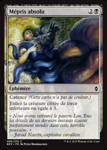 Mépris absolu, carte Magic BFZ 90 — extension La bataille de Zendikar