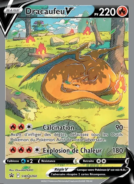 Dracaufeu V, carte Pokémon SWSH 260 — extension Promo SWSH