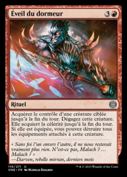 Éveil du dormeur, carte Magic ONE 119 — extension Tous Phyrexians