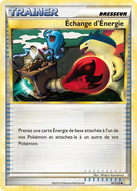 Échange d’Énergie, carte Pokémon HS 91 — extension HeartGold SoulSilver