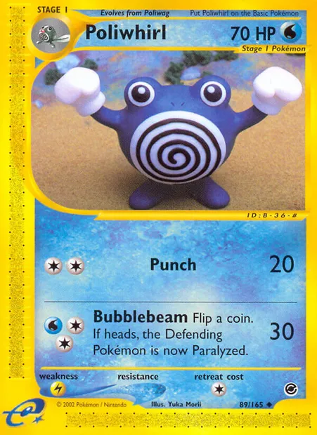 Poliwhirl, Pokémon card EX 89 — Expedition Base Set set