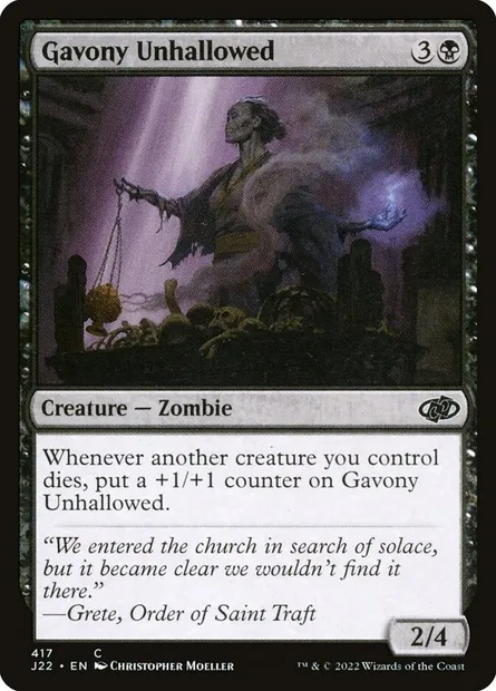 Gavony Unhallowed, Magic card J22 417 — Jumpstart 2022 set