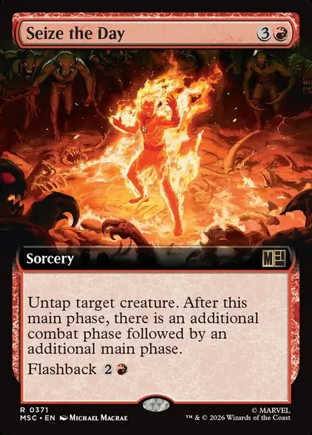 Seize the Day, Magic card MSC 371 — Marvel Super Heroes Commander set