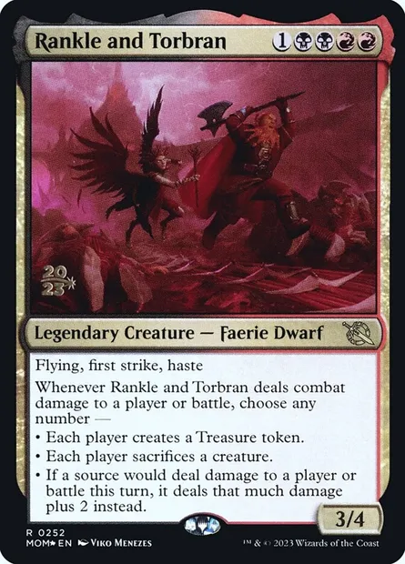 Turlupin et Torbran, carte Magic PMOM 252s — extension March of the Machine Promos