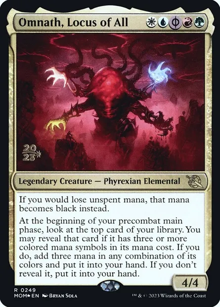 Omnath, Locus of All, Magic card PMOM 249s — March of the Machine Promos set