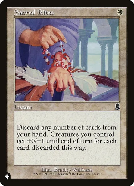 Sacred Rites, Magic card PLST ODY-44 — The List set