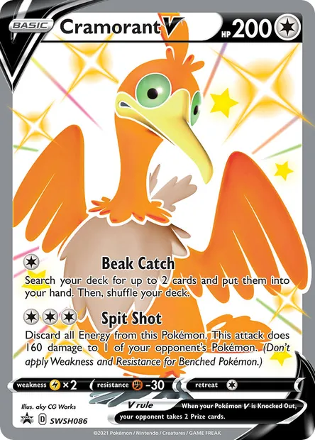 Cramorant V, Pokémon card SWSH 086 — SWSH Black Star Promos set