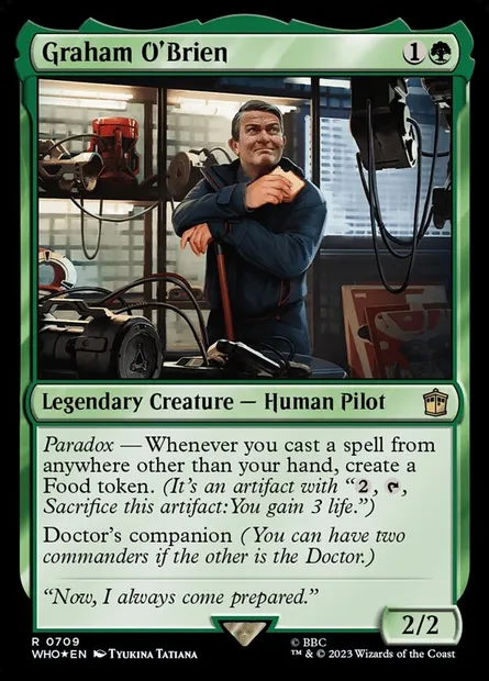 Graham O'Brien, carte Magic WHO 709 — extension Doctor Who