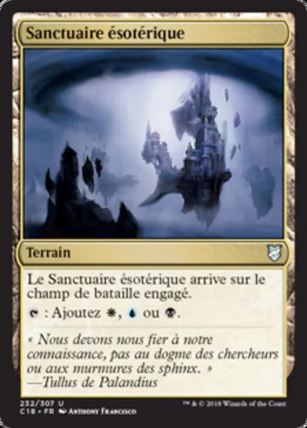 Sanctuaire ésotérique, carte Magic C18 232 — extension Commander 2018