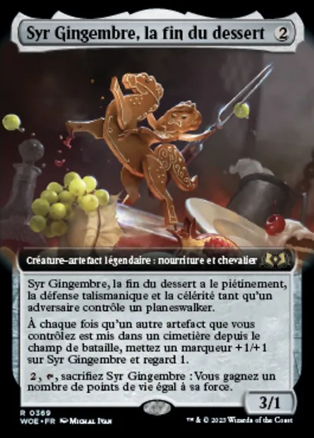 Syr Gingembre, la fin du dessert, carte Magic WOE 369 — extension Wilds of Eldraine
