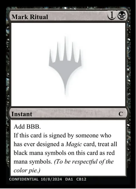Mark Ritual, carte Magic UNK CB12 — extension Unknown Event