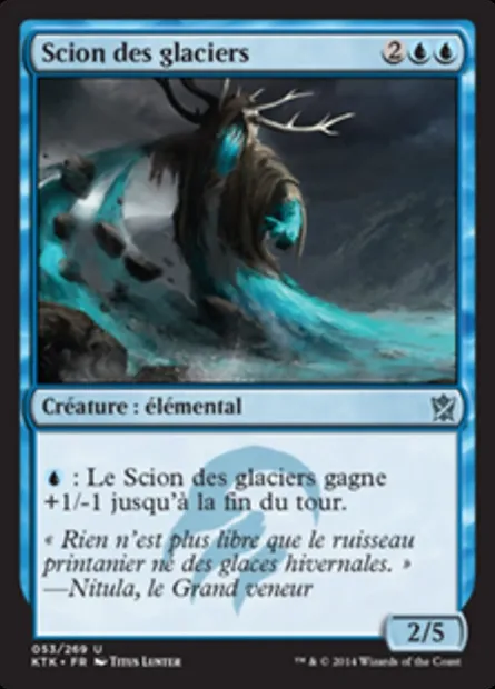 Scion des glaciers, carte Magic KTK 53 — extension Les Khans de Tarkir