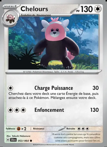 Chelours, carte Pokémon SFA 053 — extension Fable Nébuleuse