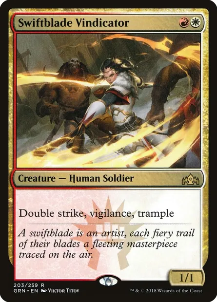 Swiftblade Vindicator, Magic card GRN 203 — Guilds of Ravnica set