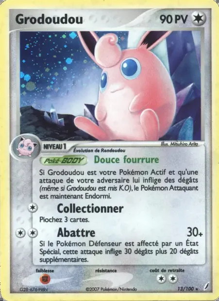 Grodoudou, carte Pokémon CG 13 — extension EX Gardiens de Cristal