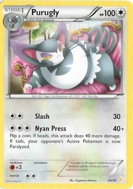 Chaffreux, carte Pokémon TK9P 024 — extension XY Trainer Kit: Pikachu Libre & Suicune (Pikachu Libre)