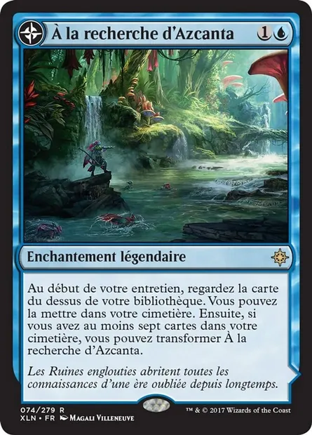 À la recherche d'Azcanta // Azcanta, les Ruines englouties, carte Magic XLN 74 — extension Ixalan