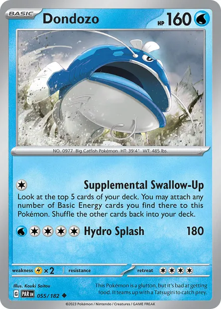 Dondozo, Pokémon card PAR 055 — Paradox Rift set
