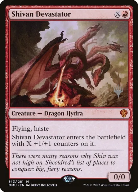 Dévastateur shivân, carte Magic PDMU 143p — extension Dominaria United Promos