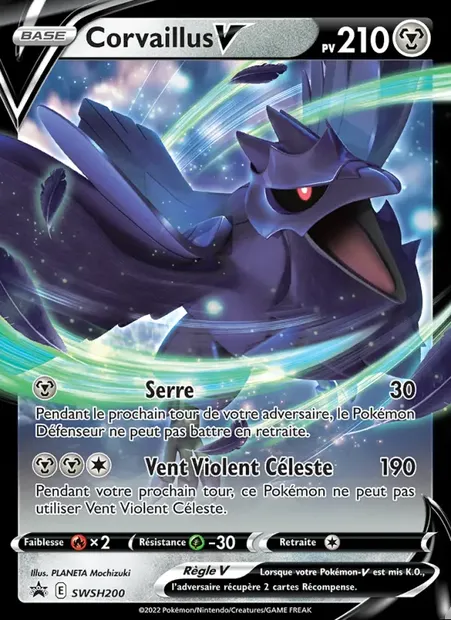 Corvaillus V, carte Pokémon SWSH 200 — extension Promo SWSH