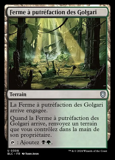 Ferme à putréfaction des Golgari, carte Magic BLC 308 — extension Bloomburrow Commander