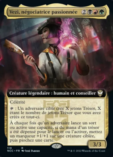Vezi, négociatrice passionnée, carte Magic NCC 110 — extension New Capenna Commander