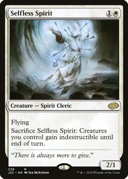 Selfless Spirit, Magic card J22 239 — Jumpstart 2022 set