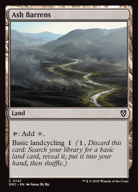 Ash Barrens, Magic card DRC 147 — Aetherdrift Commander set