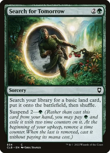 Search for Tomorrow, Magic card CLB 834 — Commander Legends: Battle for Baldur's Gate set
