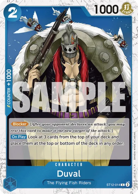 Duval, One Piece card ST12-014 — Zoro and Sanji set