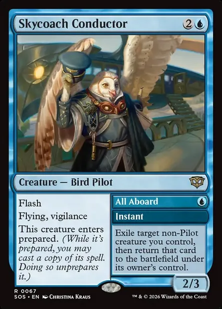Skycoach Conductor // All Aboard, Magic card SOS 67 — Secrets of Strixhaven set