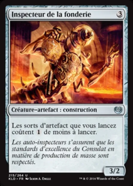 Inspecteur de la fonderie, carte Magic KLD 215 — extension Kaladesh